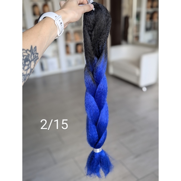 WŁOSY DO WARKOCZYKÓW 2/15 CZARNY/GRANAT