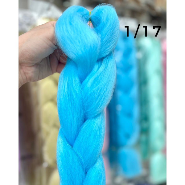 WŁOSY DO WARKOCZYKÓW 1/17 BŁĘKITNY